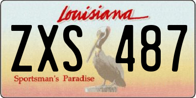 LA license plate ZXS487