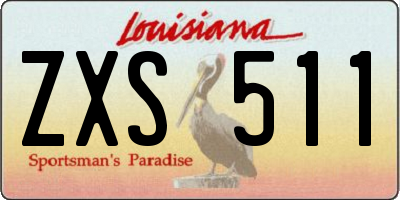 LA license plate ZXS511