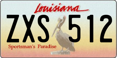 LA license plate ZXS512