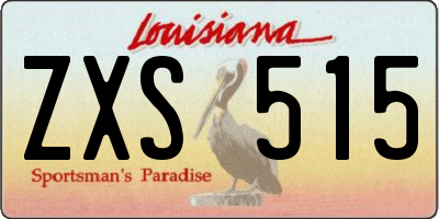 LA license plate ZXS515