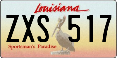 LA license plate ZXS517