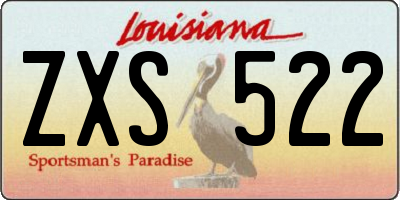 LA license plate ZXS522