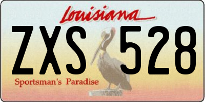 LA license plate ZXS528