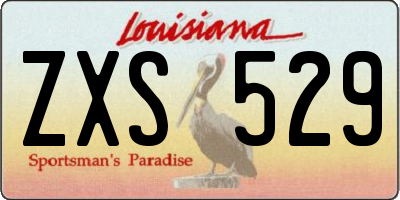 LA license plate ZXS529