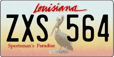 LA license plate ZXS564