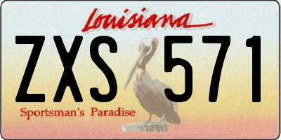 LA license plate ZXS571