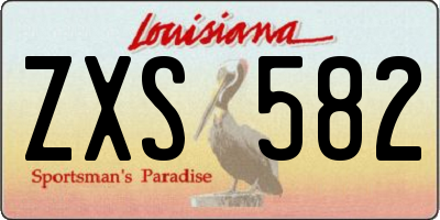 LA license plate ZXS582