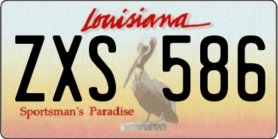 LA license plate ZXS586