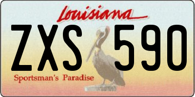 LA license plate ZXS590