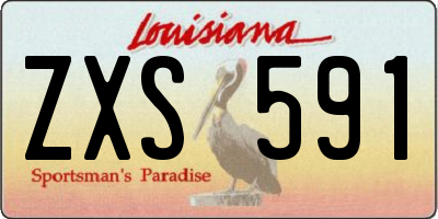 LA license plate ZXS591