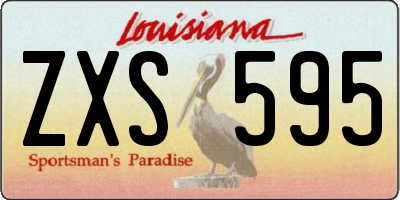 LA license plate ZXS595