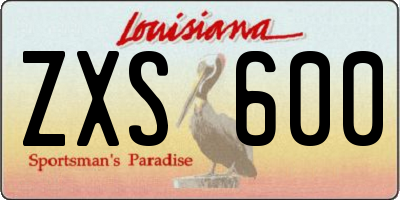 LA license plate ZXS600