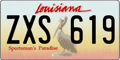 LA license plate ZXS619