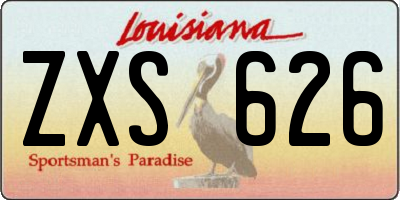 LA license plate ZXS626