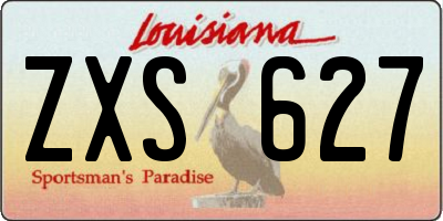 LA license plate ZXS627