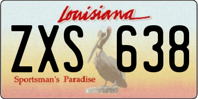 LA license plate ZXS638