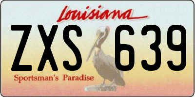 LA license plate ZXS639