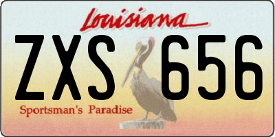 LA license plate ZXS656