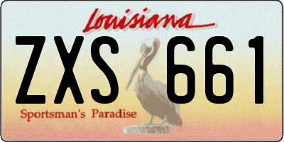 LA license plate ZXS661