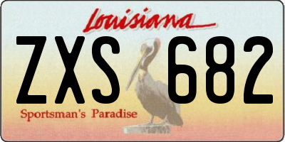 LA license plate ZXS682