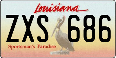 LA license plate ZXS686