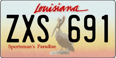 LA license plate ZXS691