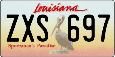 LA license plate ZXS697