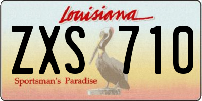 LA license plate ZXS710