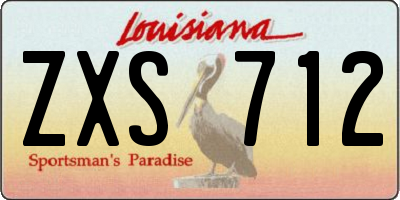 LA license plate ZXS712