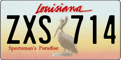 LA license plate ZXS714