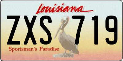 LA license plate ZXS719