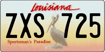 LA license plate ZXS725