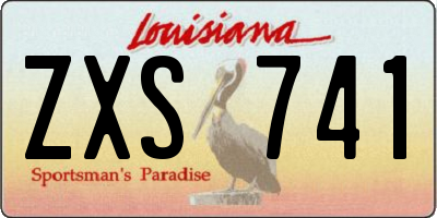 LA license plate ZXS741