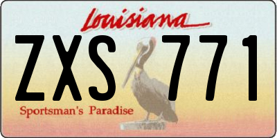 LA license plate ZXS771