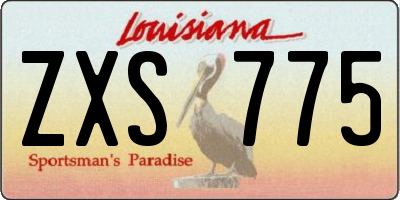 LA license plate ZXS775