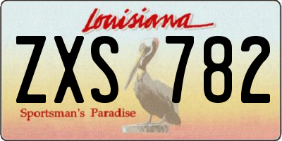 LA license plate ZXS782