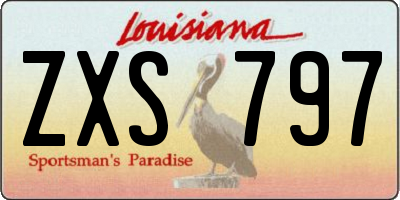 LA license plate ZXS797