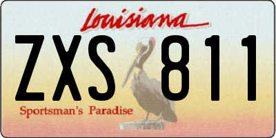 LA license plate ZXS811