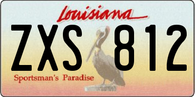 LA license plate ZXS812