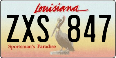 LA license plate ZXS847