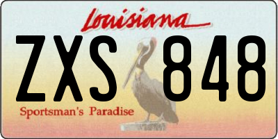 LA license plate ZXS848