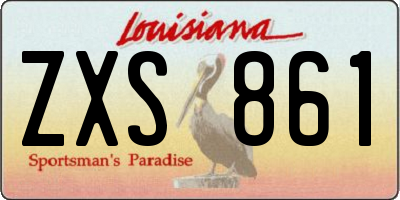 LA license plate ZXS861