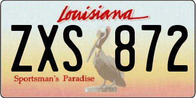LA license plate ZXS872