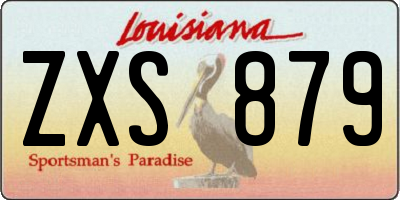 LA license plate ZXS879