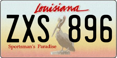 LA license plate ZXS896