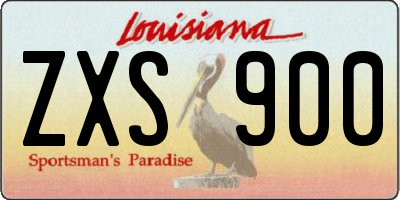 LA license plate ZXS900