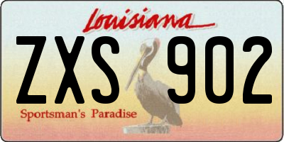 LA license plate ZXS902