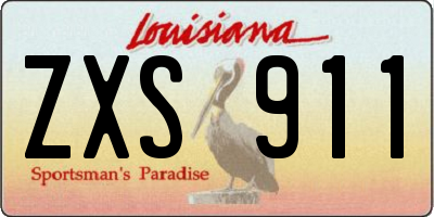 LA license plate ZXS911