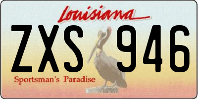 LA license plate ZXS946