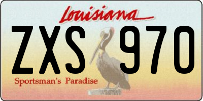 LA license plate ZXS970